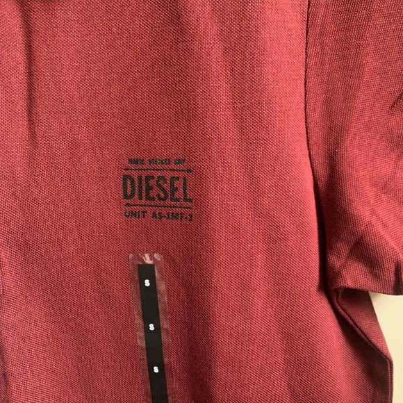 Diesel Polo Dark Red With Tags! Size SMALL ! - Picture 3 of 5